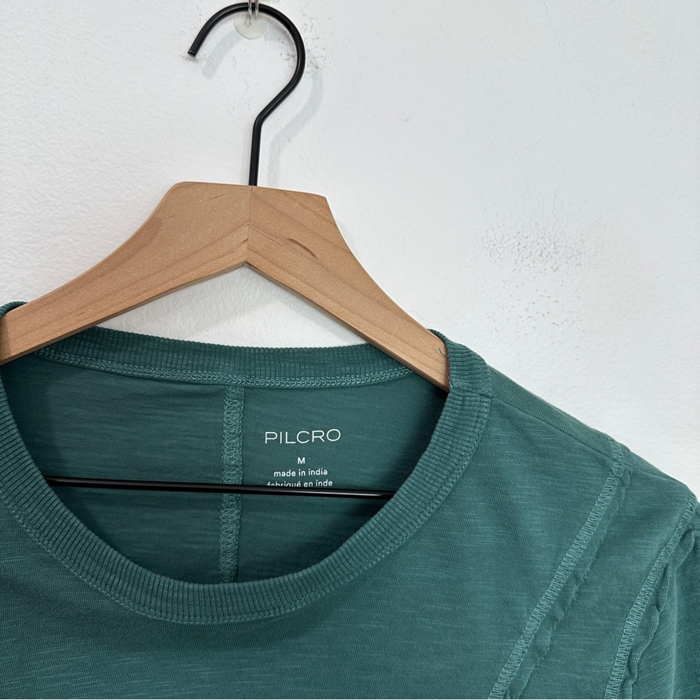 Pilcro Teal Green Long Sleeve Seam-Detail Tee - Picture 4 of 6